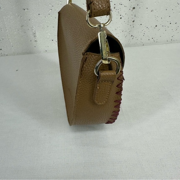 Danielle Nicole Beige Pebbled Vegan Leather Crossbody - Picture 8 of 14